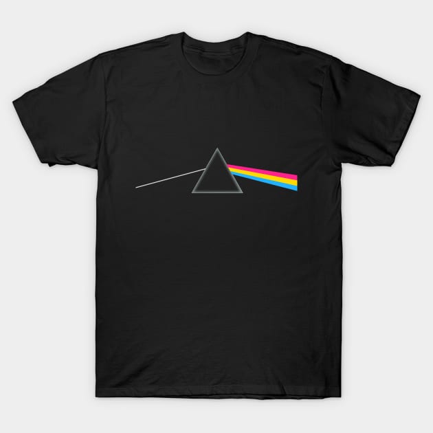 Pansexual Pride Side of the Moon T-Shirt by creepvrs